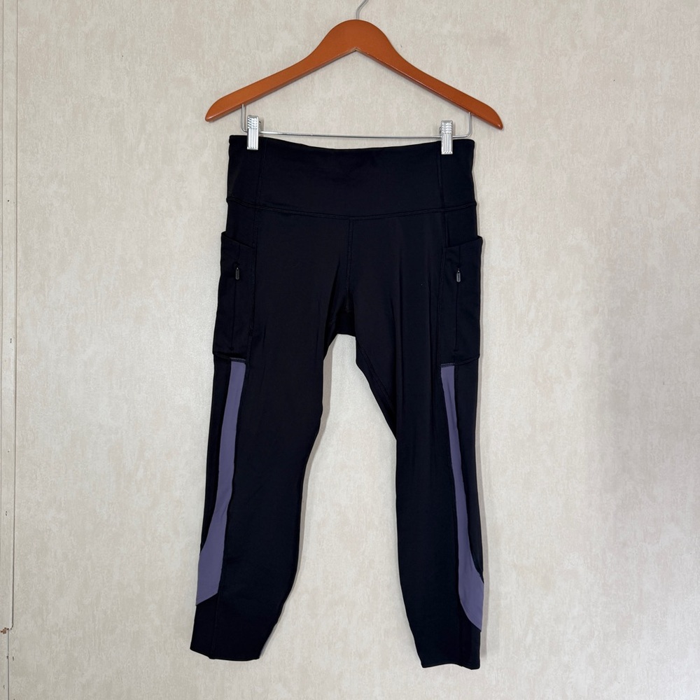 Athleta Women’s Ultimate Stash Colorblock 7/8 Craft Tight in Black L - Picture 2 of 13